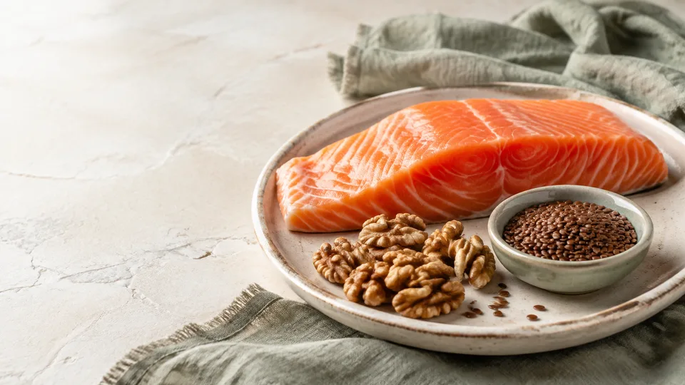 Somon, ceviz ve keten tohumu gibi omega-3 kaynakları