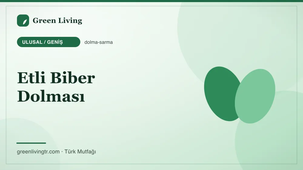Etli Biber Dolması — Ulusal / Geniş mutfağı