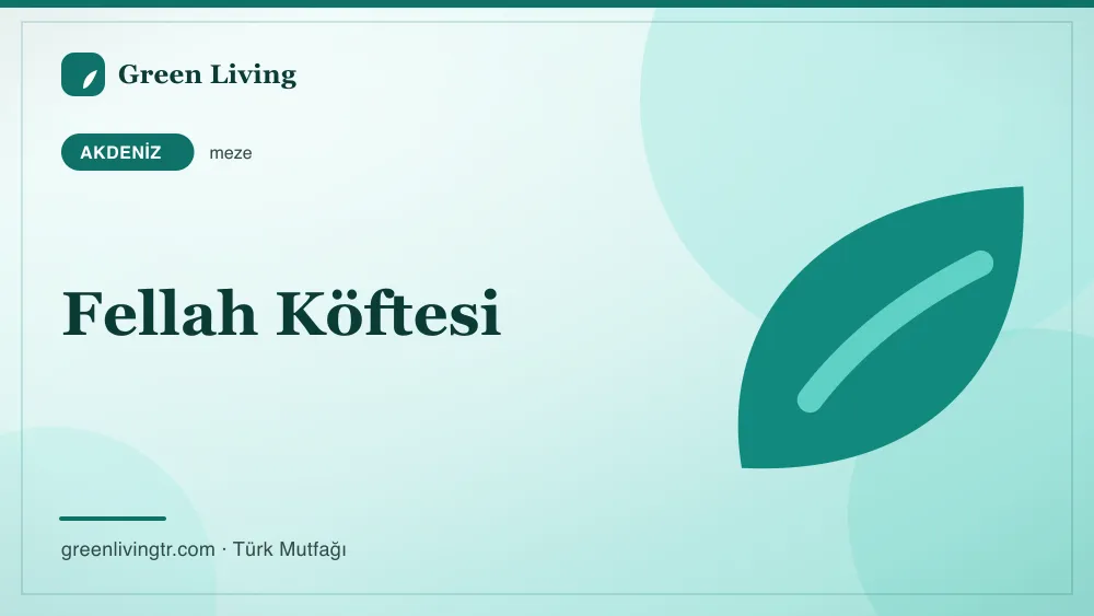 Fellah Köftesi — Akdeniz mutfağı