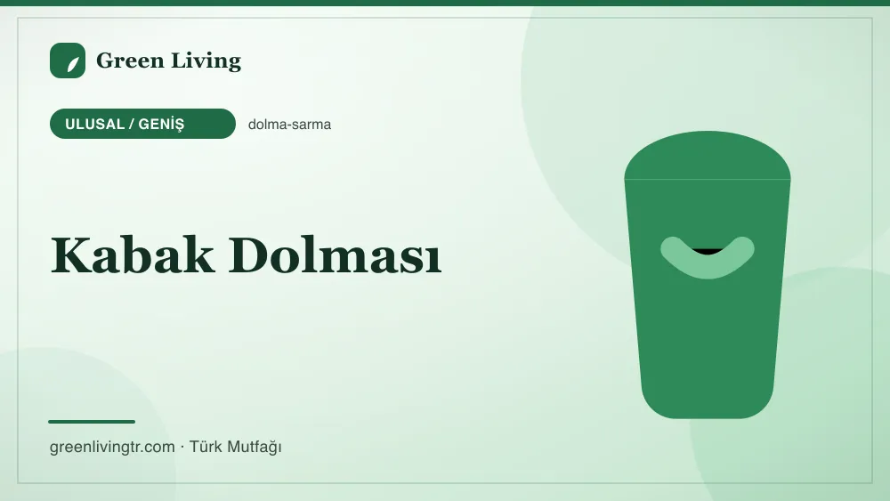 Kabak Dolması — Ulusal / Geniş mutfağı