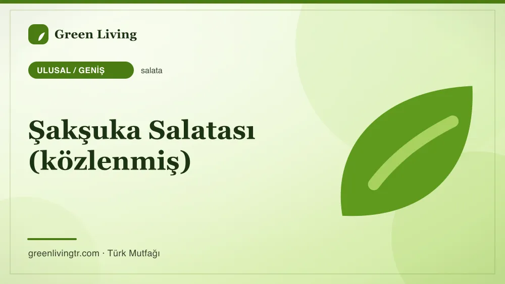 Şakşuka Salatası (közlenmiş) — Ulusal / Geniş mutfağı