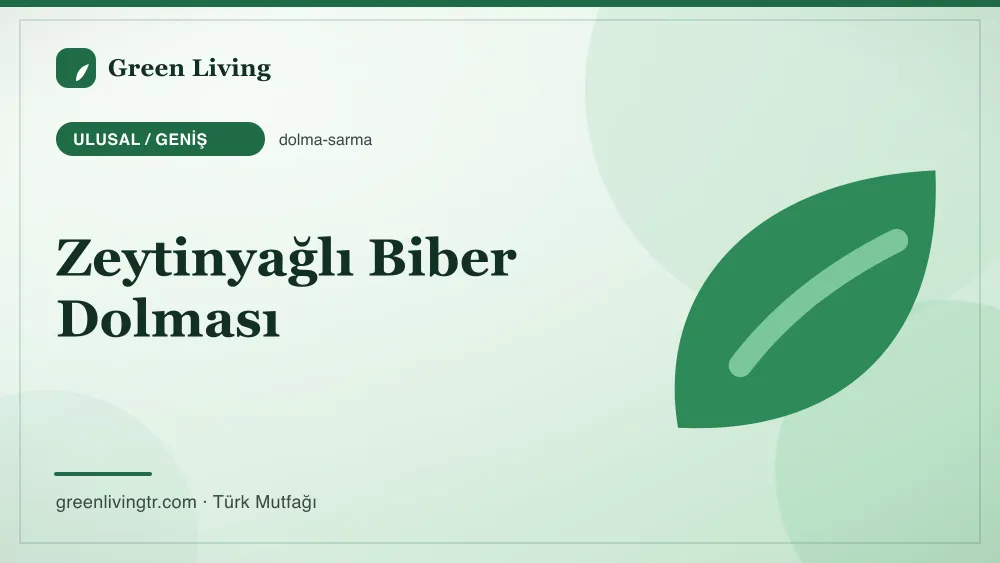 Zeytinyağlı Biber Dolması — Ulusal / Geniş mutfağı
