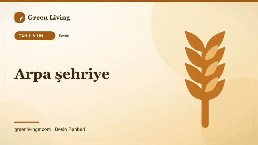 Arpa şehriye — tahıl & un