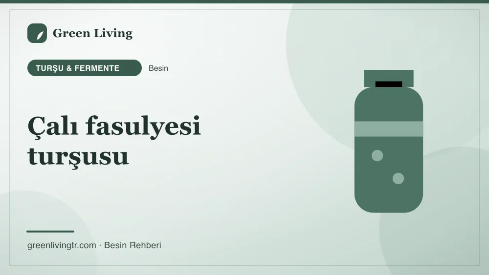 Çalı fasulyesi turşusu — turşu & fermente