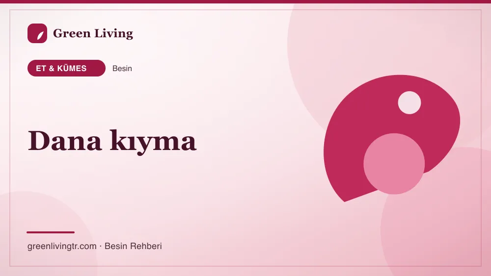 Dana kıyma — et & kümes