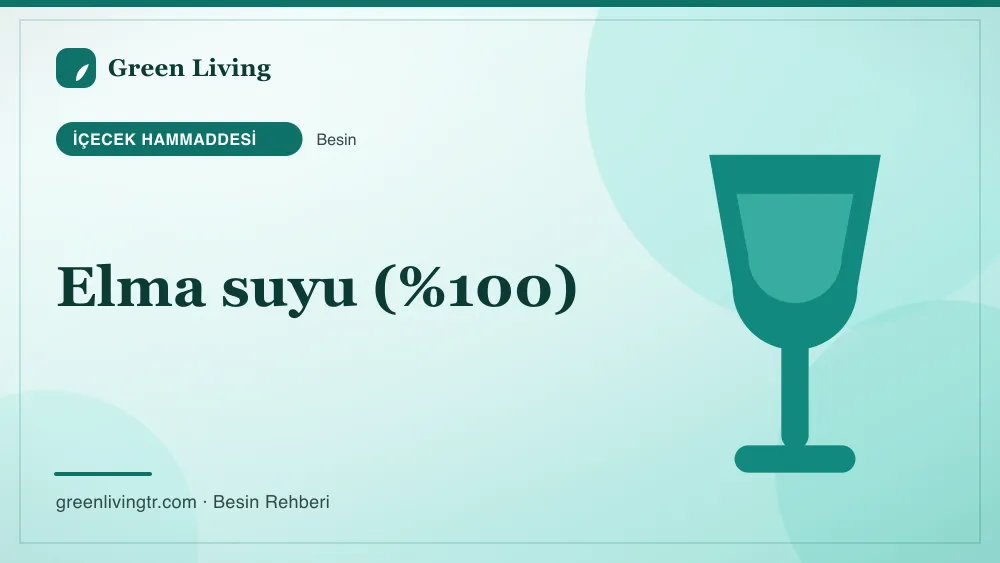 Elma suyu (%100) — içecek hammaddesi