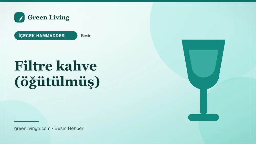 Filtre kahve (öğütülmüş) — içecek hammaddesi