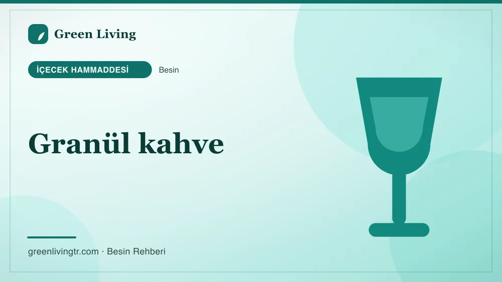 Granül kahve — içecek hammaddesi