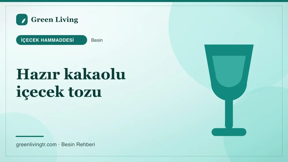 Hazır kakaolu içecek tozu — içecek hammaddesi