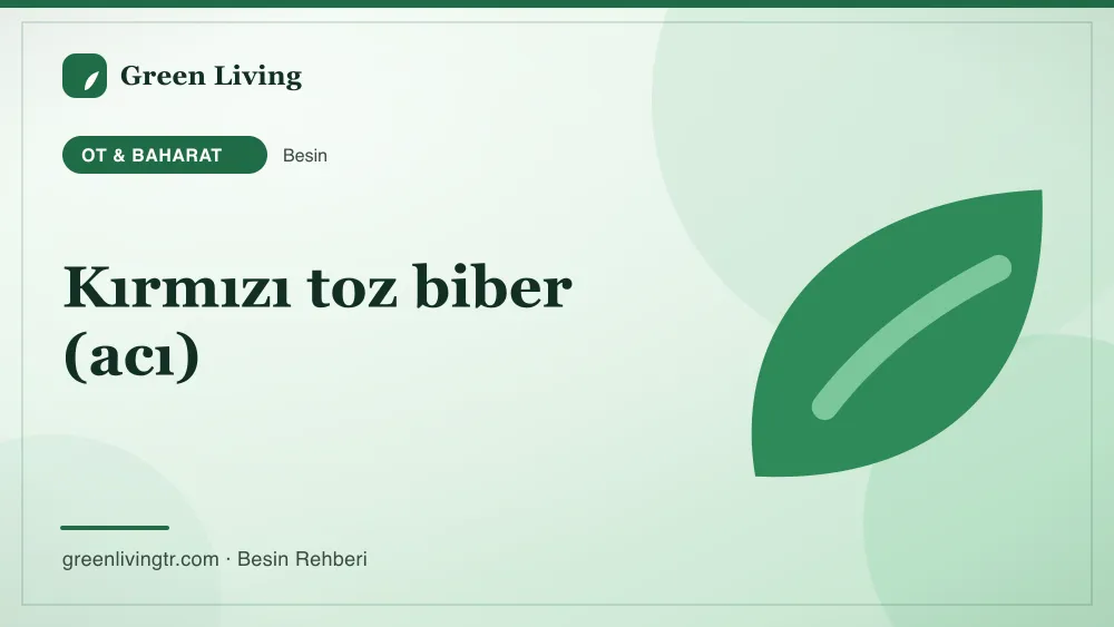 Kırmızı toz biber (acı) — ot & baharat