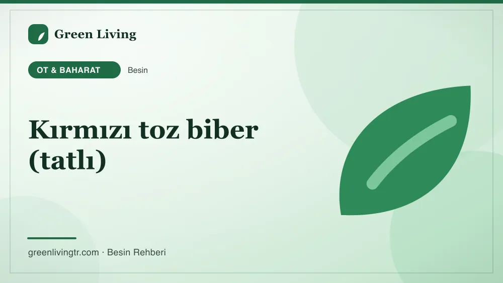 Kırmızı toz biber (tatlı) — ot & baharat