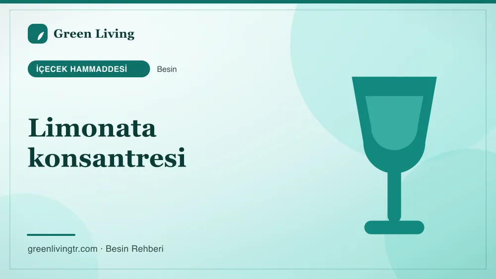 Limonata konsantresi — içecek hammaddesi