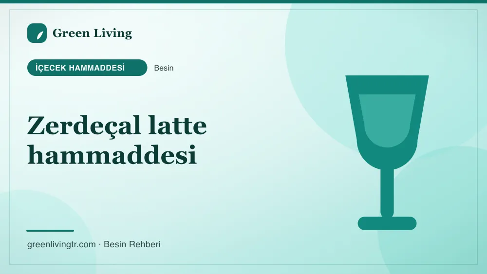Zerdeçal latte hammaddesi — içecek hammaddesi